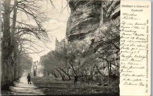 39073 - Frankreich - Zabern , Hohbarr , Esplanade - gelaufen 1910