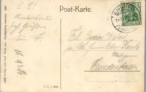 39084 - Deutschland - Nagold , Panorama - gelaufen 1909