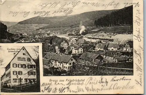 39088 - Deutschland - Friedrichstal , Panorama , Gruss aus , Gasthaus zum Schmelzofen , Friedrichstal - gelaufen 1904