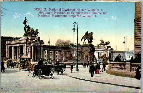 39090 - Deutschland - Berlin , National Denkmal Kaiser Wilhelm I - gelaufen 1912