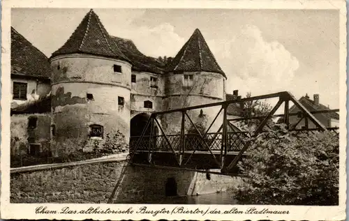 39124 - Deutschland - Cham , Burgtor , Biertor , Alte Stadtmauer - gelaufen 1941