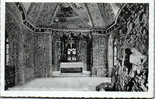 39125 - Deutschland - München , Schloß Nymphenburg , Magdalenenklause mit Grotte , Feldpost - gelaufen 1943