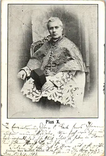 39136 - Papst - Pius X - gelaufen 1903