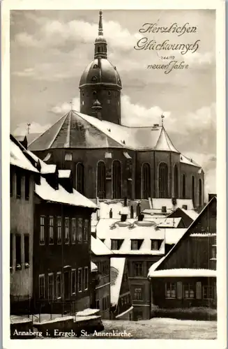 39148 - Deutschland - Annaberg im Erzgebirge , St. Annenkirche - gelaufen 1937