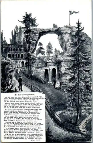 39153 - Tschechien - Prebischtor , Die Sage - nicht gelaufen