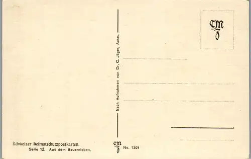 39162 - Schweiz - Aus dem Bauernleben , Schweizer Heimatschutzpostkarten - nicht gelaufen