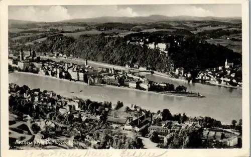39173 - Deutschland - Passau am Inn , Panorama v. Flugzeug aus - gelaufen 1941