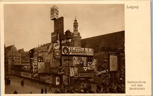 39196 - Deutschland - Leipzig , Reklameburg auf dem Marktplatz - nicht gelaufen