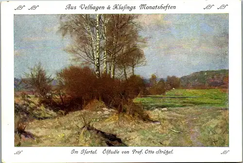 39215 - Künstlerkarte - Im Isartal , Prof. Otto Strützel , Velhagen & Klafings - nicht gelaufen