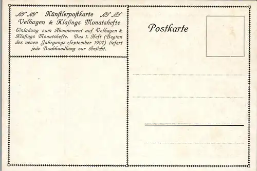 39218 - Künstlerkarte - Am Wiesenrain , Aquarell von Curt Agthe , Velhagen & Klafings - nicht gelaufen