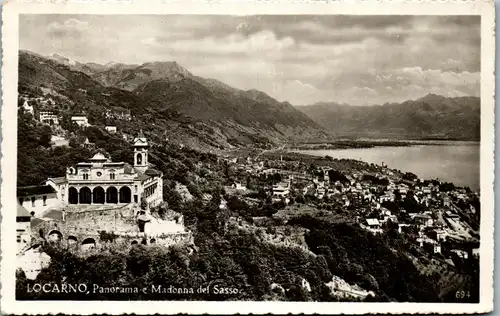 39234 - Schweiz - Locarno , Panorama e Madonna del Sasso - gelaufen 1931