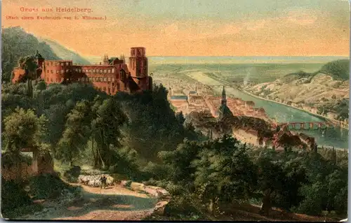 39272 - Deutschland - Heidelberg , Gruss aus , Schloss - nicht gelaufen
