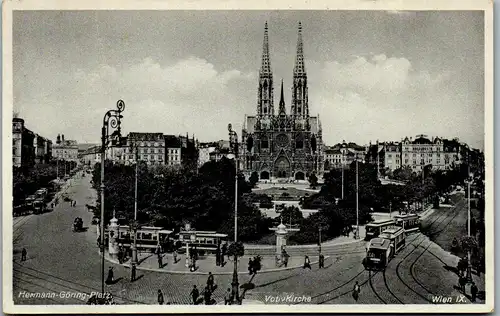 39273 - Wien - Wien IX , Hermann Göring Platz , Votivkirche - gelaufen 1939