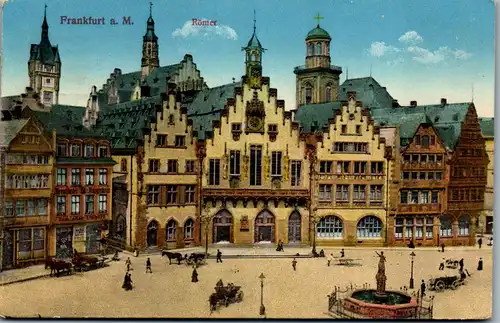 39285 - Deutschland - Frankfurt am Main , Römer - gelaufen 1916