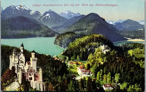 39290 - Deutschland - Schloss Neuschwanstein mit Blick auf Hohenschwangau - nicht gelaufen