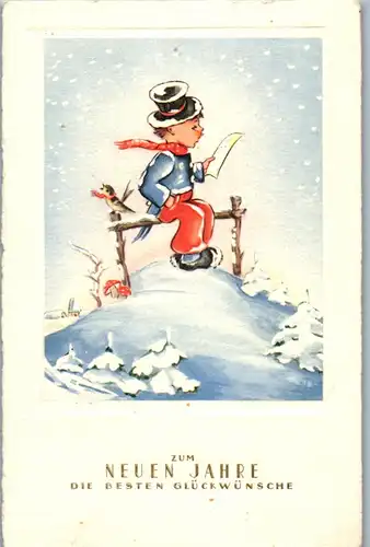 39296 - Neujahr - Zum neuen Jahr die besten Glückwünsche - gelaufen