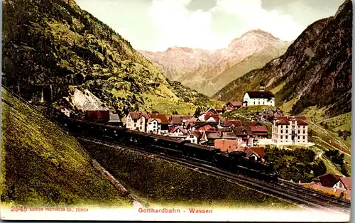 39340 - Schweiz - Wassen , Gotthardbahn - nicht gelaufen