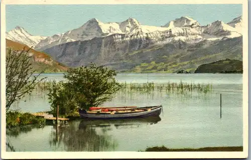 39344 - Schweiz - Thunersee mit Eiger , Mönch , Jungfrau - nicht gelaufen