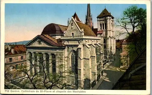 39348 - Schweiz - Geneve , Genf , Cathedrale de St. Pierre et chapelle des Machabees - nicht gelaufen