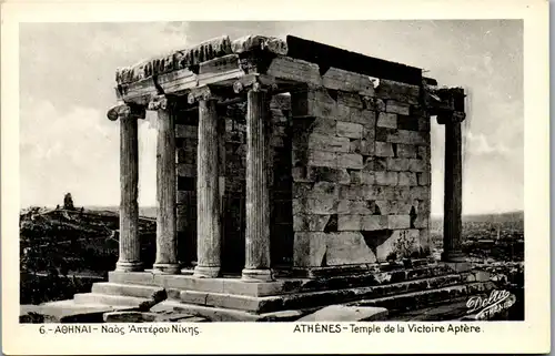 39367 - Griechenland - Athenes , Athen , Temple de la Victoire Aptere - nicht gelaufen