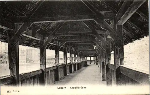 39380 - Schweiz - Luzern , Kapellbrücke - nicht gelaufen