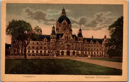 39396 - Deutschland - Hannover , Rathaus , Nordseite - nicht gelaufen