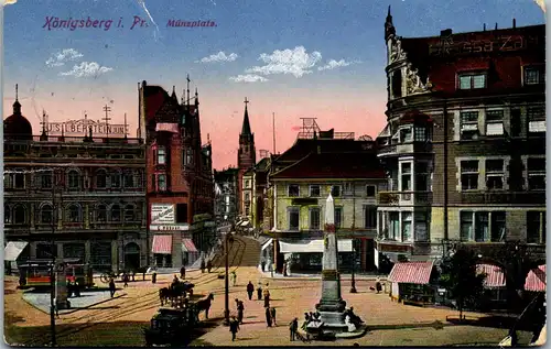 39405 - Deutschland - Ostpreussen , Königsberg , Münzplatz - gelaufen 1917
