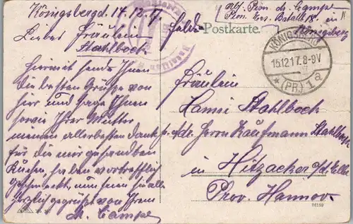 39405 - Deutschland - Ostpreussen , Königsberg , Münzplatz - gelaufen 1917