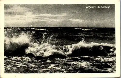 39437 - Deutschland - Nordseebad Langeoog , Schwere Brandung - nicht gelaufen