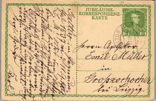 39451 - Königshäuser - Österreich Ungarn , Kaiser Franz Josef , Jubiläums Korrespondenzkarte - gelaufen