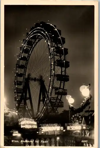 39457 - Wien - Riesenrad bei Nacht , Prater - gelaufen 1941