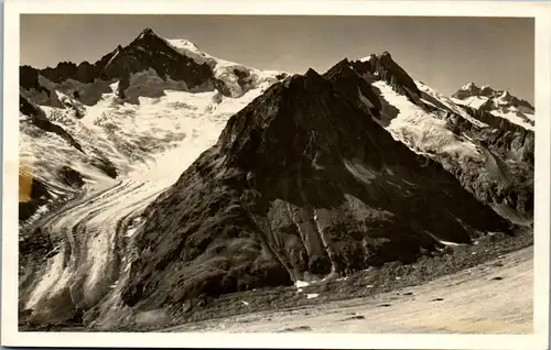 39467 - Schweiz - Eggishorn , Blick auf Aletschgletscher u. Jungfrau , Gletscher - nicht gelaufen