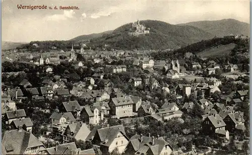 39485 - Deutschland - Wernigerode v. d. Sennhütte , Panorama - nicht gelaufen
