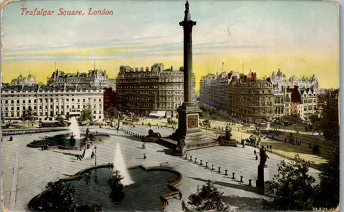 39515 - Großbritannien - London , Trafalgar Square - gelaufen