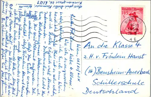 39517 - Wien - Parlament mit Rathaus - gelaufen 1959