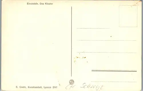 39562 - Schweiz - Einsiedeln , Das Kloster - nicht gelaufen