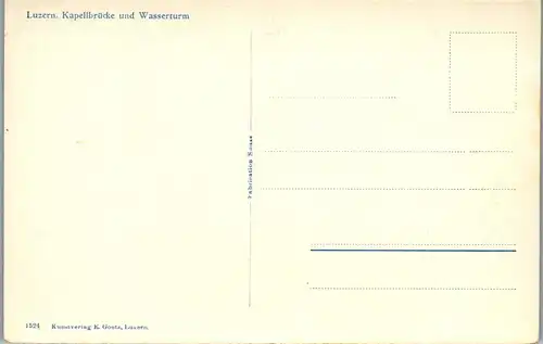 39565 - Schweiz - Luzern , Kapellbrücke und Wasserturm - nicht gelaufen