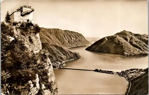 39567 - Schweiz - Monte S. Salvatore , Vetta , Vista verso il Lago di Lugano - gelaufen