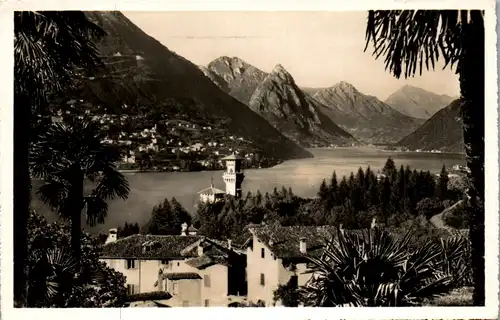 39568 - Schweiz - Lugano Paradiso e sfondo di Porlezza - gelaufen 1949