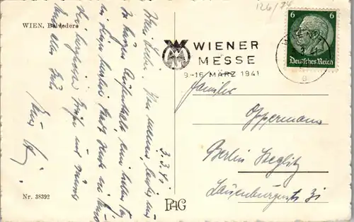 39570 - Wien - Belvedere - gelaufen 1941