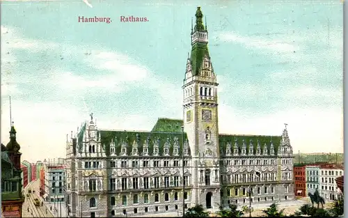 39583 - Deutschland - Hamburg , Rathaus , Hansestadt - gelaufen 1912