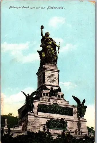 39586 - Deutschland - Rüdesheim am Rhein , National Denkmal auf dem Niederwald - gelaufen