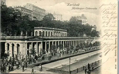 39594 - Tschechien - Karlovy Vary , Karlsbad , Mühlbrunn - Colonnade - gelaufen 1904