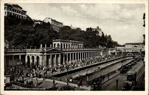 39595 - Tschechien - Karlovy Vary , Karlsbad , Mühlbrunn - Colonnade - gelaufen 1944