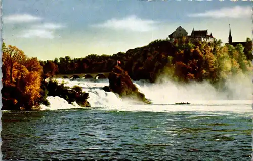 39626 - Schweiz - Rheinfall bei Neuhausen mit Schloss Laufen - gelaufen 1958
