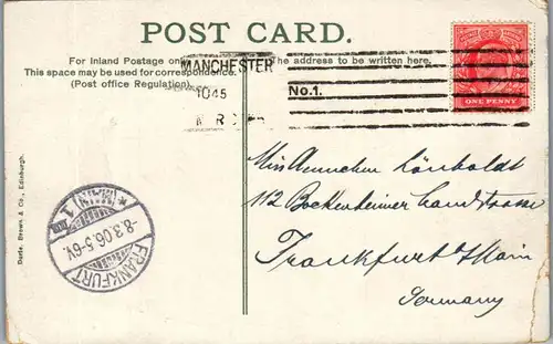 39646 - Schottland - Edinburgh , Castle and National Galleries - gelaufen 1906