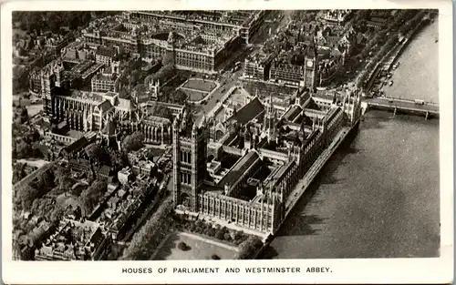 39647 - Großbritannien - London , Houses of Parliament and Westminster Abbey - gelaufen 1951