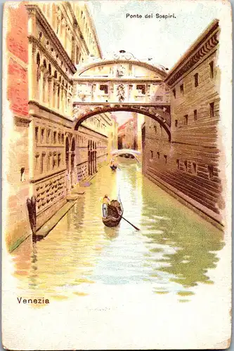 39649 - Italien - Venezia , Ponte die Sospiri , Seufzerbrücke - nicht gelaufen