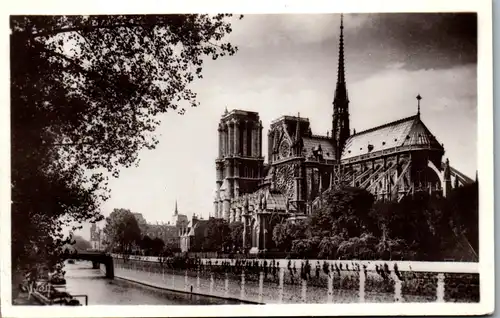 39654 - Frankreich - Paris , Notre Dame et le Square de l'Archeveche - nicht gelaufen