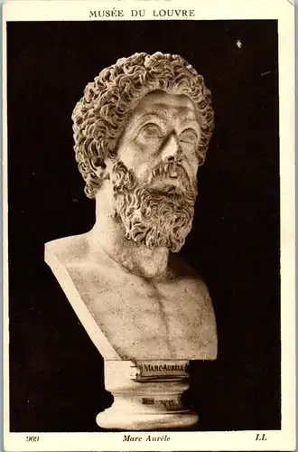 39658 - Statue , Büste - Musee du Louvre , Marc Aurele - nicht gelaufen